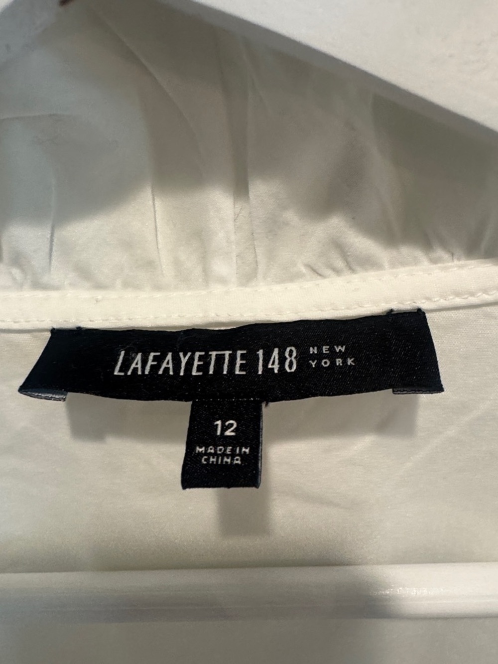 Lafayette 148 New York Ruffle Front Button Down Blouse - Picture 4 of 6